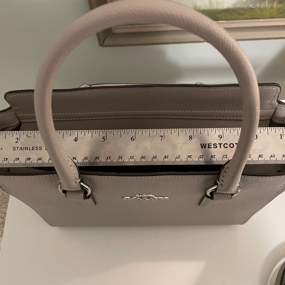 -SOLD- Coach Leather Satchel, Taupe/Grey Birch - Picture 8 of 8